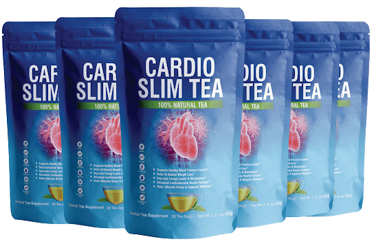 Cardio Slim Tea 6-pack bundle set, natural herbal tea for heart and wellness.